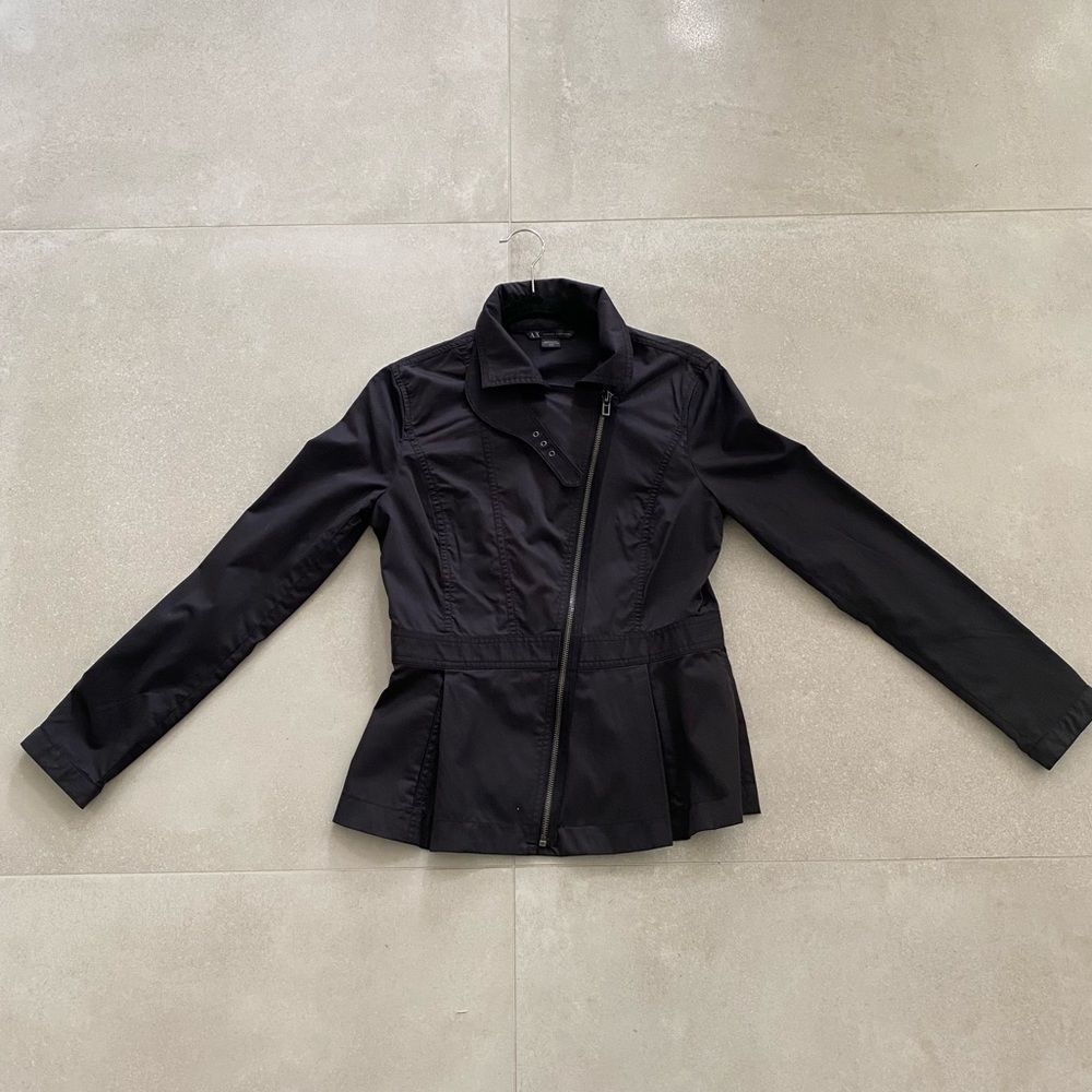 Armani Exchange Black Peplum Jacket